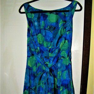 BLUE AND GREEN LONG DRESS M